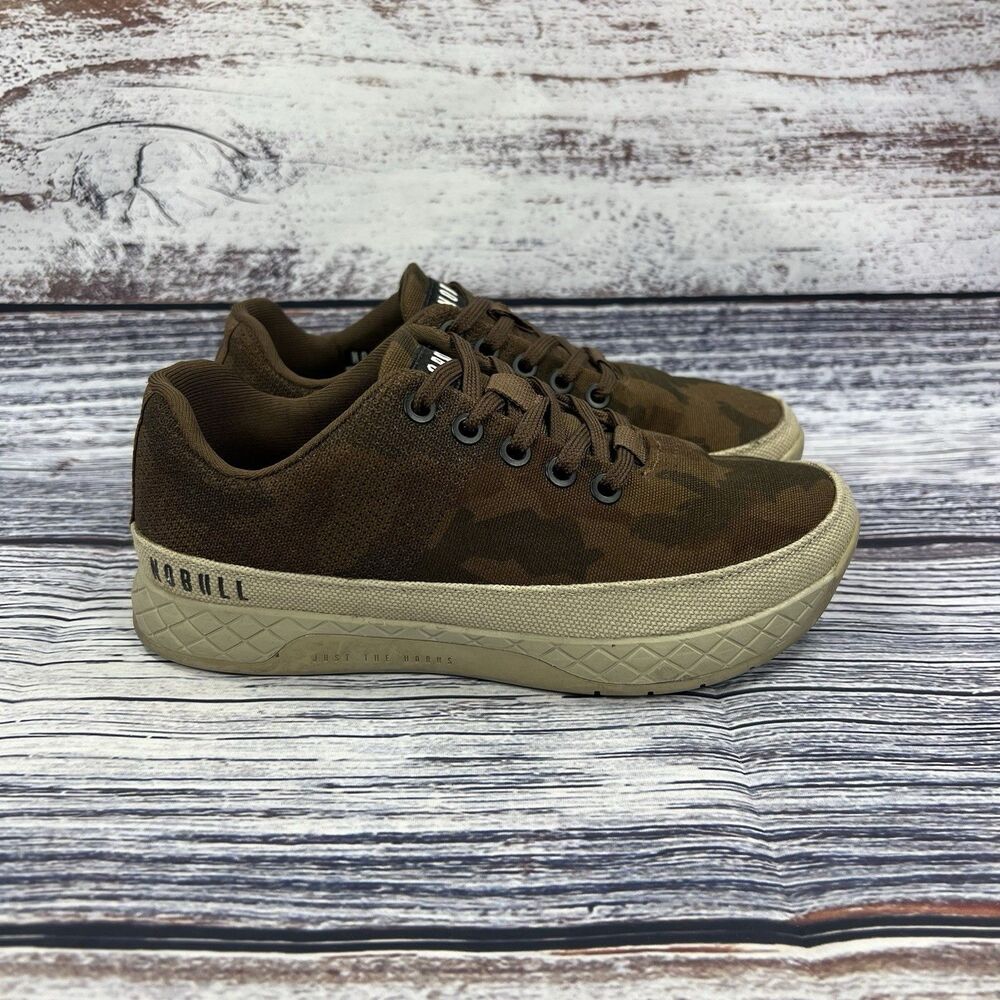 Nobull Grizzly Camo Brown Canvas Trainer Workout Sneakers Women’s Size 5